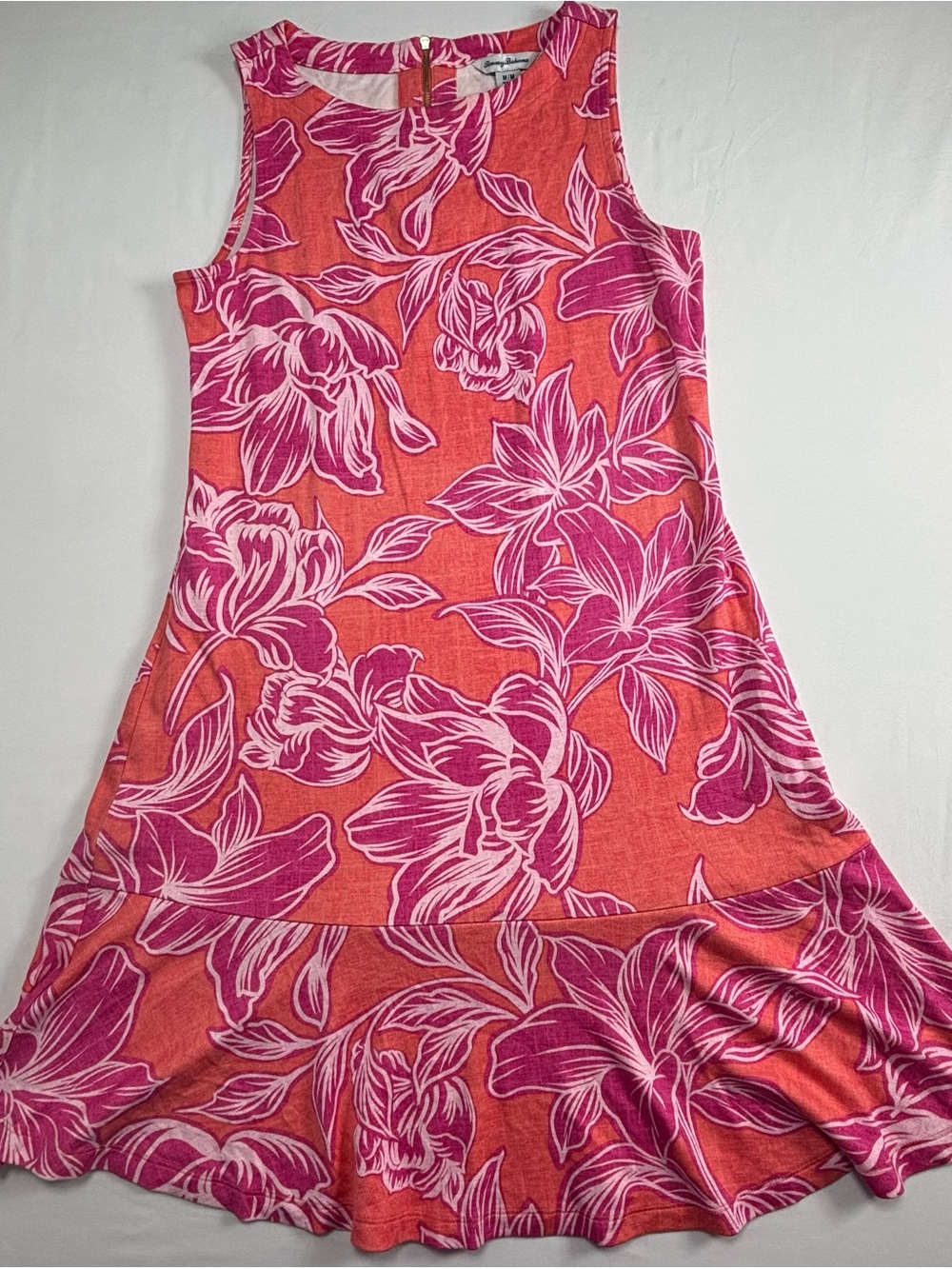 Tommy Bahama Sleeveless Coral & Fuchsia Floral Sundress